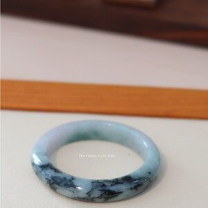 Half Mountain, Half Water Jade Bangle| size 50.8|